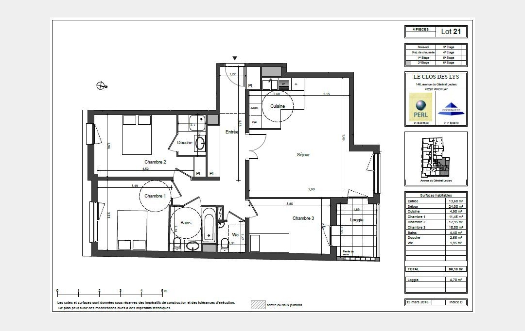 Annonces MONTROUGE : Appartement | VIROFLAY (78220) | 90 m2 | 432 000 € 